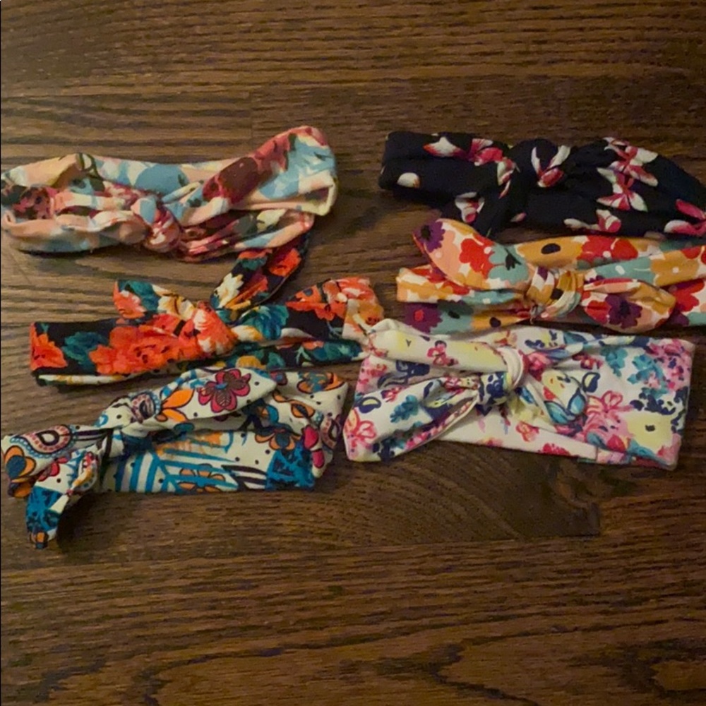6 infant multicolor  headbands